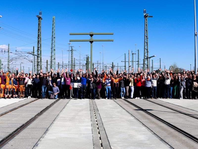 Neues Werk Cottbus: Bahnhof Süd: Gruppenfoto